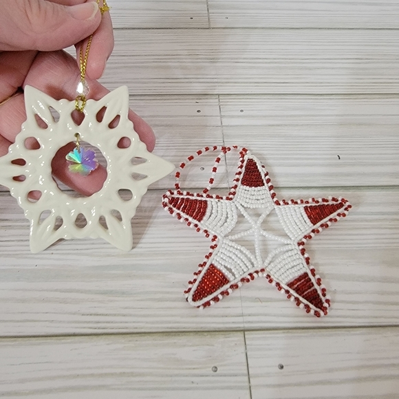 Lot of 9 different Christmas Ornaments Snoopy Snowmen Stars Sister Baseball - Picture 11 of 16